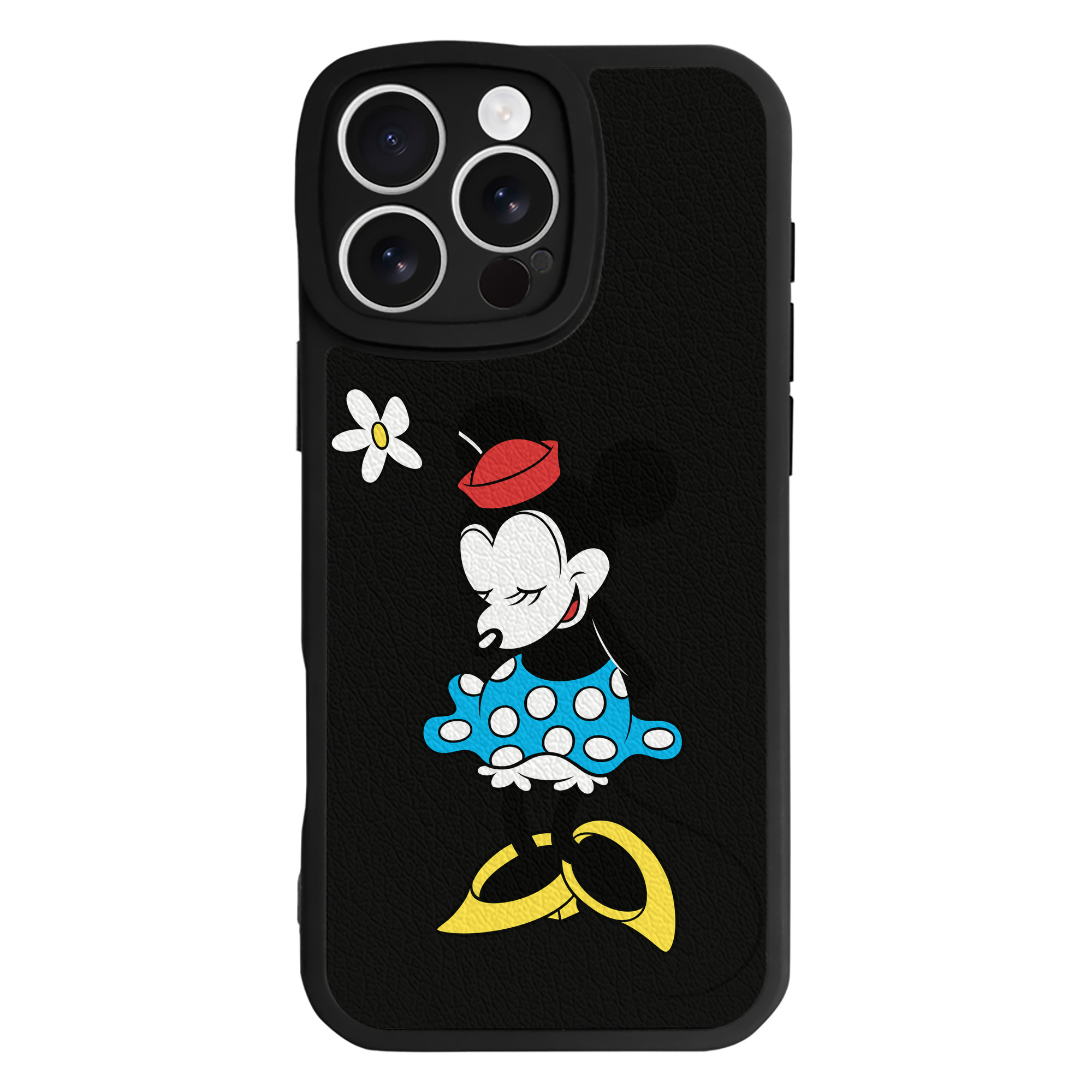 （画像用） ミッキーマウス Mickey Mouse 【iPhone 16シリーズ対応】シリコンスマホケース（レザー調） 材質：シリコン